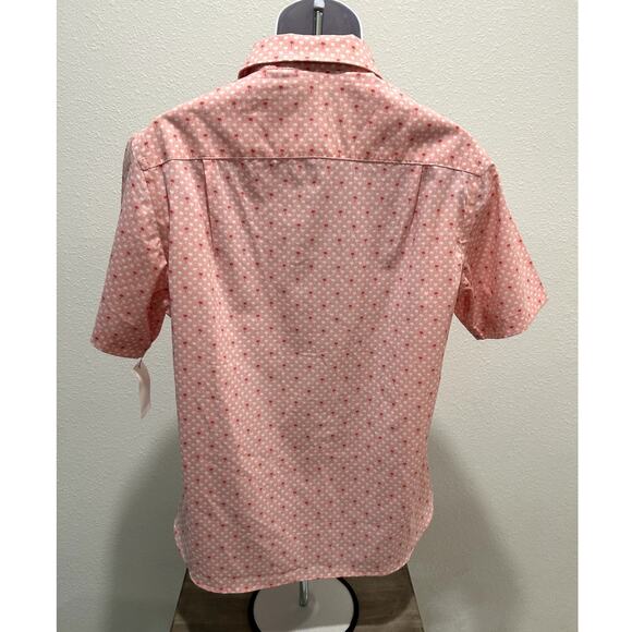 Van Heusen Men Slim Fit Shirt Button Up Tropical Summer Short Sleeve M 15 - 15.5 - Picture 2 of 8